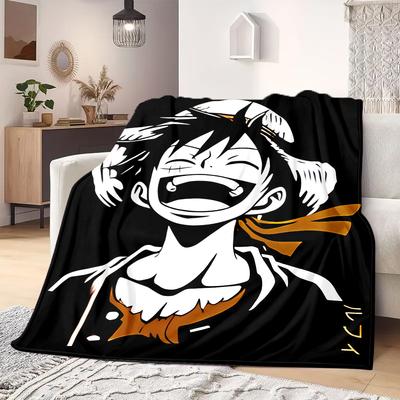 Pătură cu Imprimeu Anime OnePiece Caldă Confortabilă Pătură din Flanelă Potrivită pentru Dormitoare, Canapele, Paturi, Scaune, Picnicuri, Călătorii