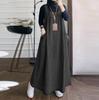 Moda Mujer Sin Mangas Casual Holgado Vestido de Verano Sarafans Abaya Vestido Vaquero Azul Mono Musulmán Vestido