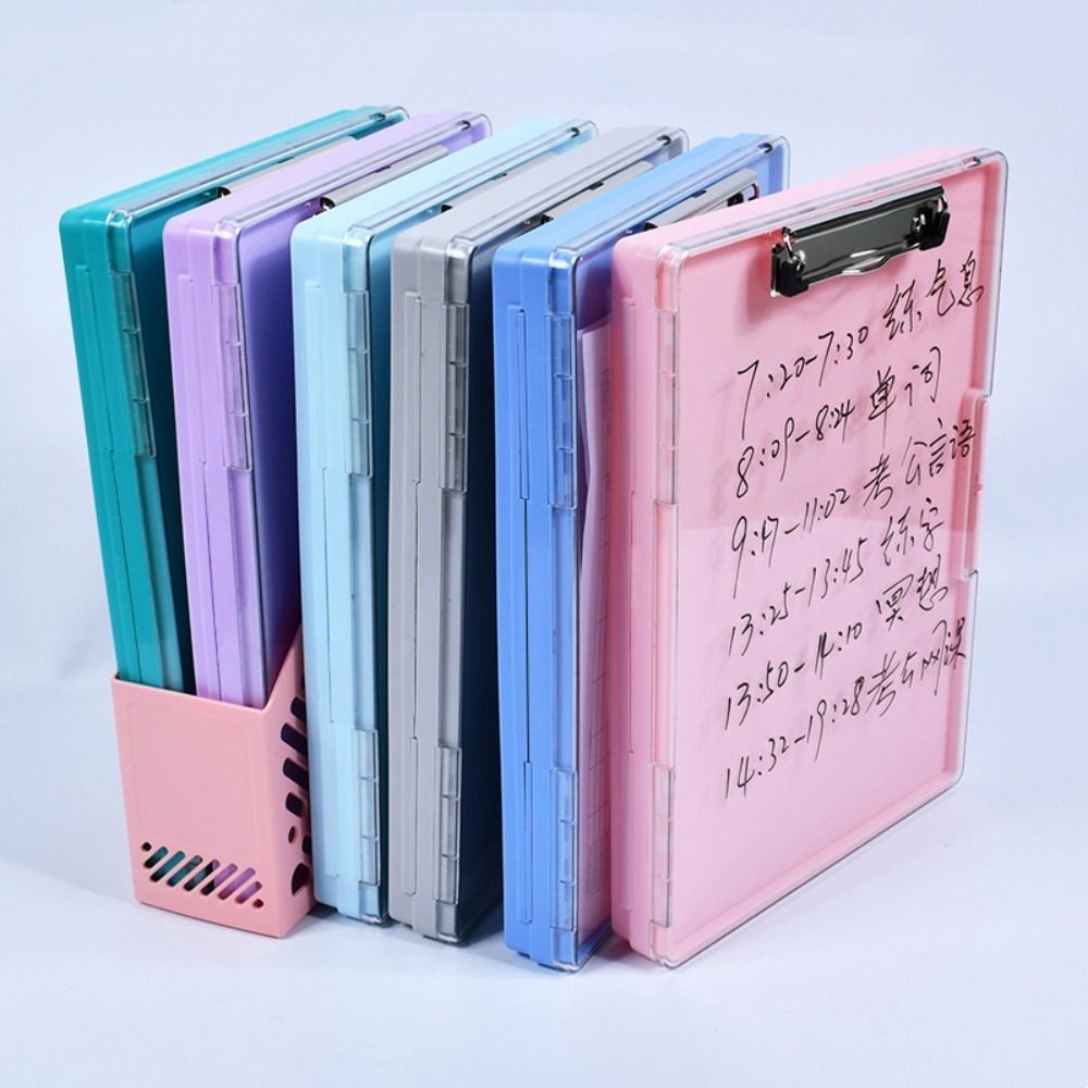 Side Opening Storage Clipboard Double-layer Clipboard Organizer Writing Board  Office Accessories