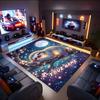 1PC Custom Name Night Sloth Dreamscape Theme Floor Mat Ideal for Living Room, Game Rooms, Office, Bedroom,Floor Mat Playful Design