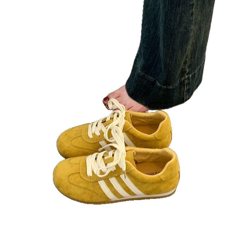 Dexun Shoes Women's Shoes 2025 Spring and Autumn New Flat-bottomed Versatile Little White Popular Forrest Gump Shoes Lightweight Sports and Leisure