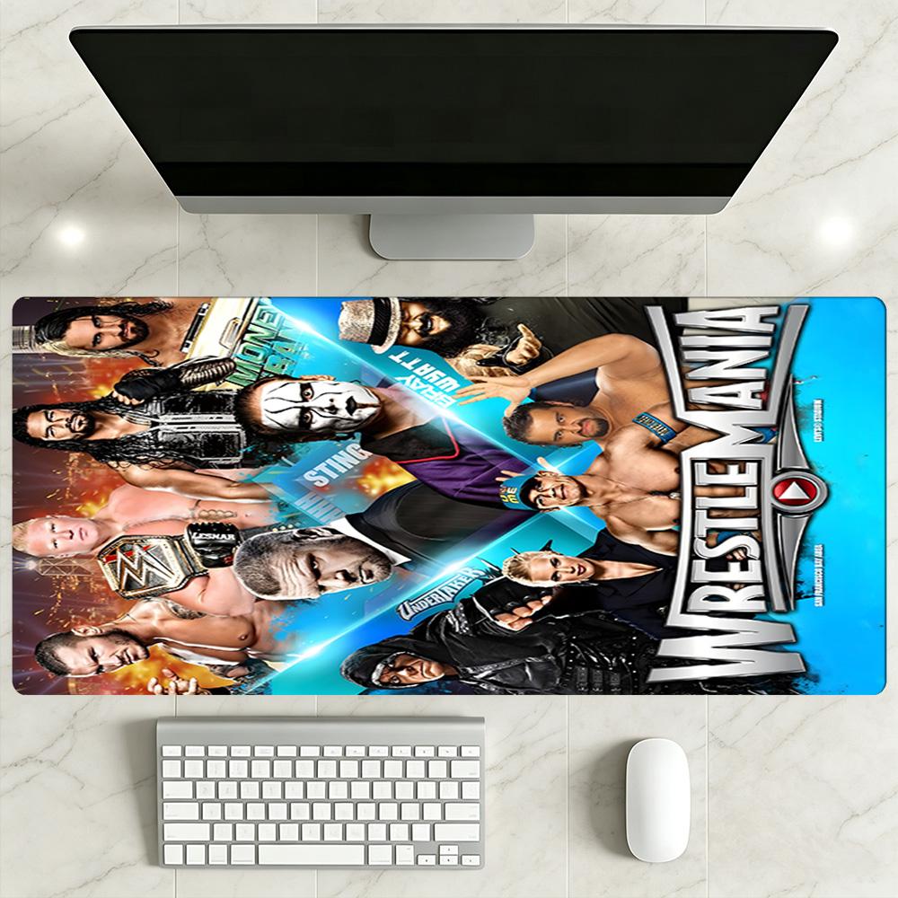 Wrestlemania Gaming Mouse Pad Keyboard Mat Ultra-Long Desk Mat Non-Slip Rubber Base Office and Gaming Desk Decoration