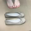 Round head bow flat bottom small red shoes 2025 new shallow mouth versatile ballet women's shoes