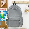 Schoolbag Korean Version Mori Series Literary and Artistic Backpack for Middle School Students In Class, Schoolbag Harajuku Versatile Plaid Girl 