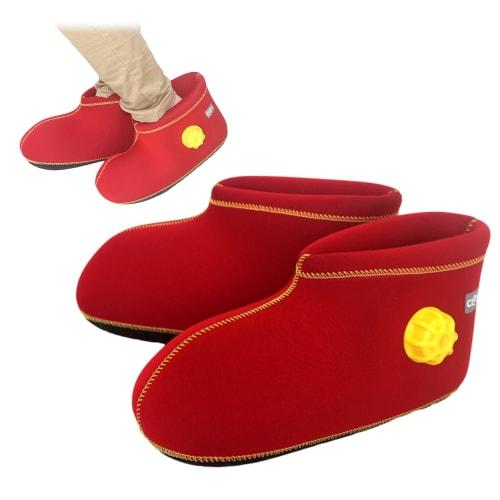 Soft Hot Water Bottle for Feet, Short Type [Size S, Red] by Clotz. Warms your whole body and saves energy.
