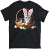 Cute American Shorthair Cat Easter Egg Hunt Owner Bunny Ears T-Shirt, Tank Top, Long Sleeve, Sweatshirt, Hoodie Men Women Kids Made In Canada Black