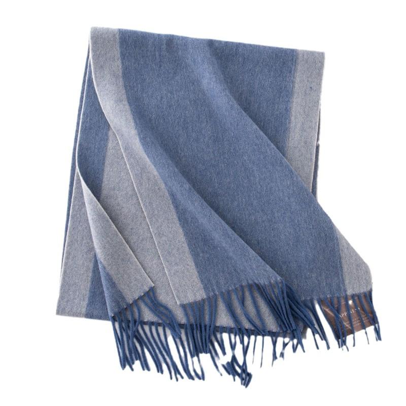 100% Wool Scarf Men Women Thick Double-Sided Twill Weave Winter Warm Wrap In Classic Colors