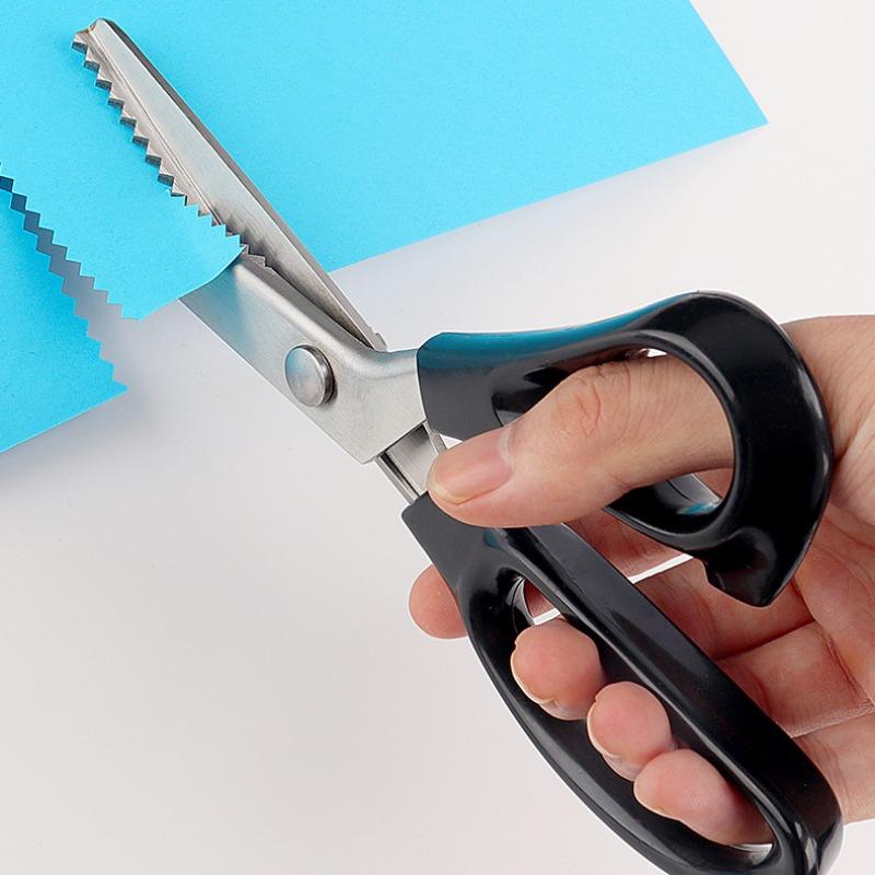 Stainless Steel Pinking Shears Comfort Grip Handled Professional Crafts Dressmaking Zig Zag Cut Scissors Sewing Scissors Fabric