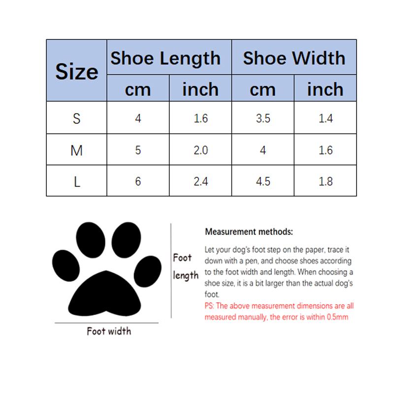4pcs/set Dog Rainshoes for Small Medium Dogs Anti-slip Rain Boots Anti-dirty Outdoor Dog Shoes Puppy Ankle Boots Dog Accessories