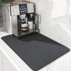 Black Exquisite Dish Drying Mat For Clean And Tidy Countertop Table Decoration Accessories Absorbent Mat Kitchen
