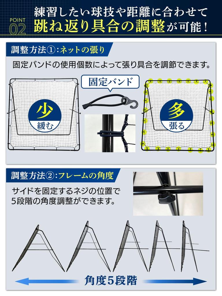KaRaDaStyle Rebound Bardzo Duży 200 x 200 Mocny 45 Skręt Baseball Ściana Ściana Odbicie Szalony Trening Wewnętrzny 5 Poziomów Regulowany Instrukcje Japońskie