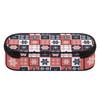 Pen Case 300D Polyester Printed Zip Around Closure with Removable Pen Slot Divider Mesh Pocket and Main Storage for Students