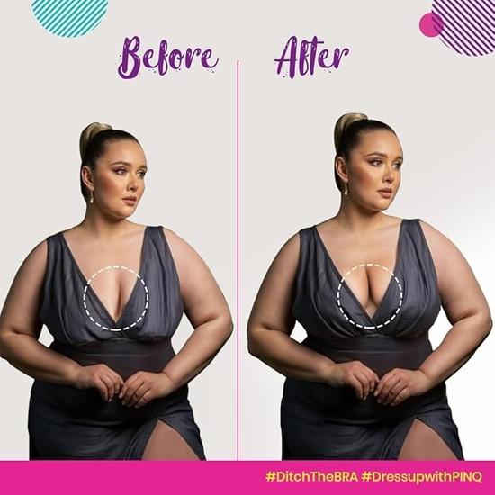 Pinq Polka Breast Lift Tape Pasties 6 with 10 Nipple Pasties |Shape Enhancer|Skin Friendly Adhesive | Nude Colour | Combo of 16 Pcs