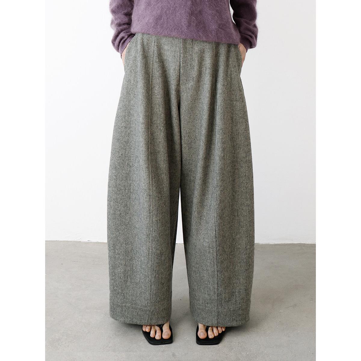 

CHICCLO Women s Woolen Starfruit Knit Pants - Autumn/Winter 2025 Casual Volume Silhouette Medium