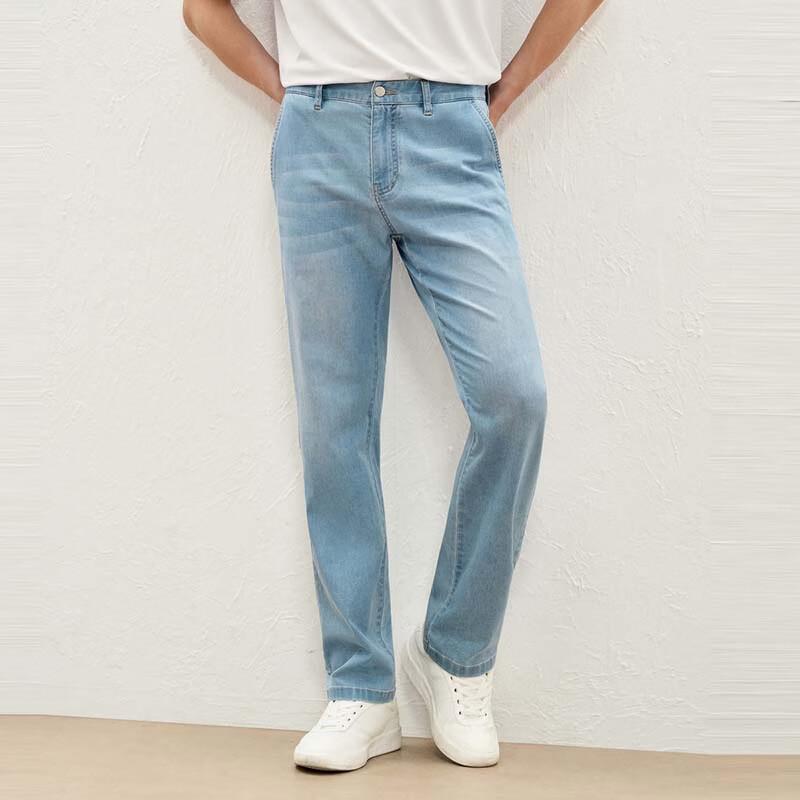 EMZ Men s Loose Straight Breathable Jeans 38