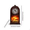 Fireplace Lantern, Light, Clock Shaped Decoration LED Lamp Simulation