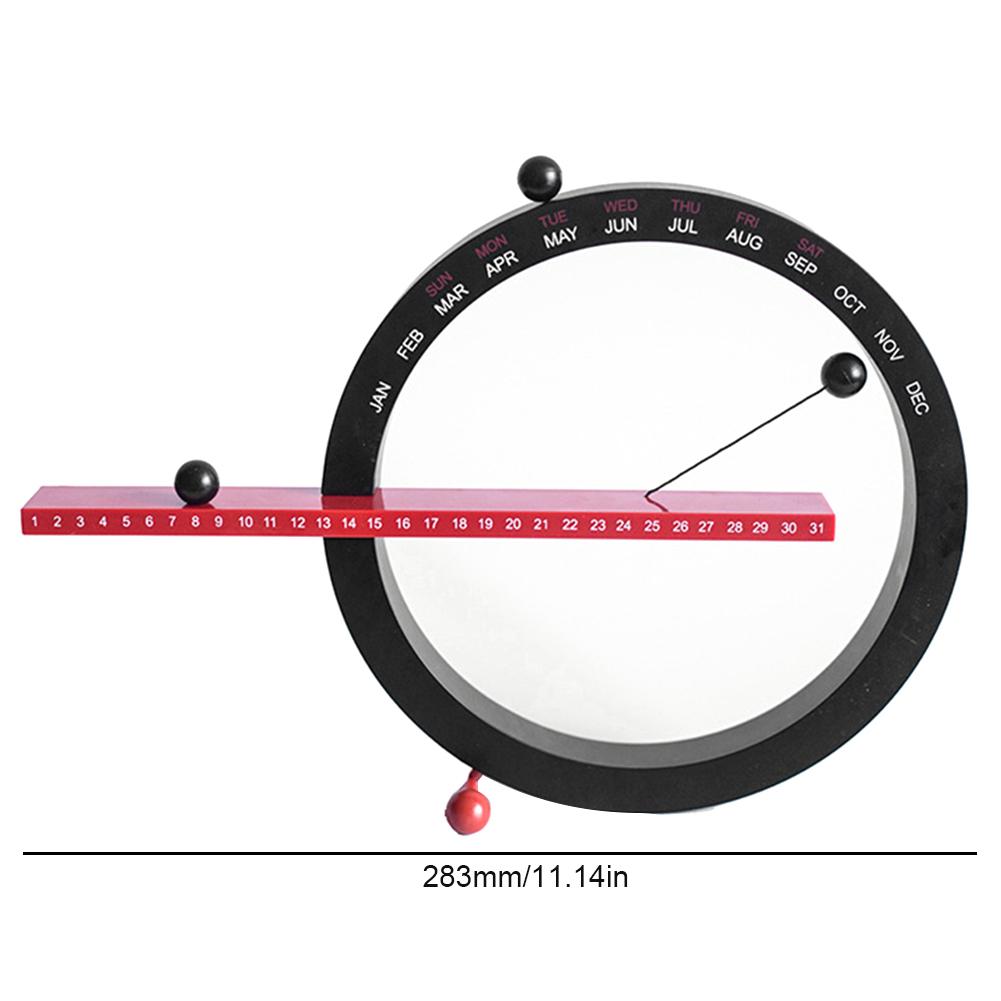 Magnetisk Ball Evig Kalender med Måned Uke Dato Kreativ Veggkalender Nyhet Skrivebordskalender for Hjemmekontor Dekorasjon