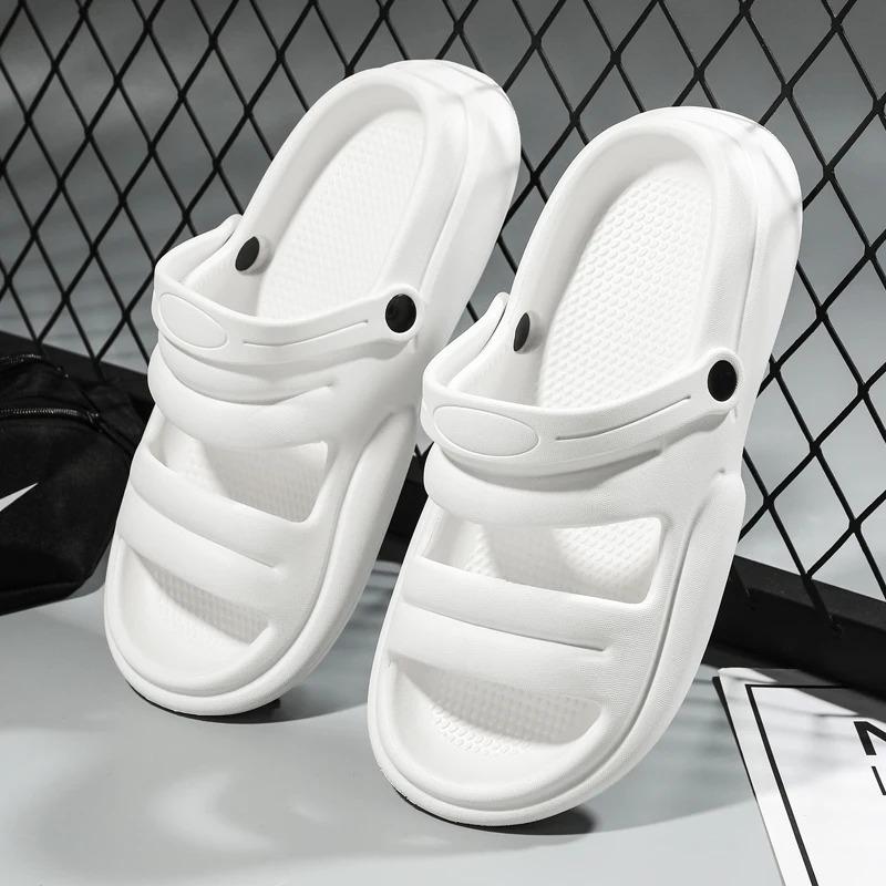 

2025 New Men s Platform Slipper Platform Bathroom Slide Non-slip Lightweight Comfortable Sandals 44-45 білий
