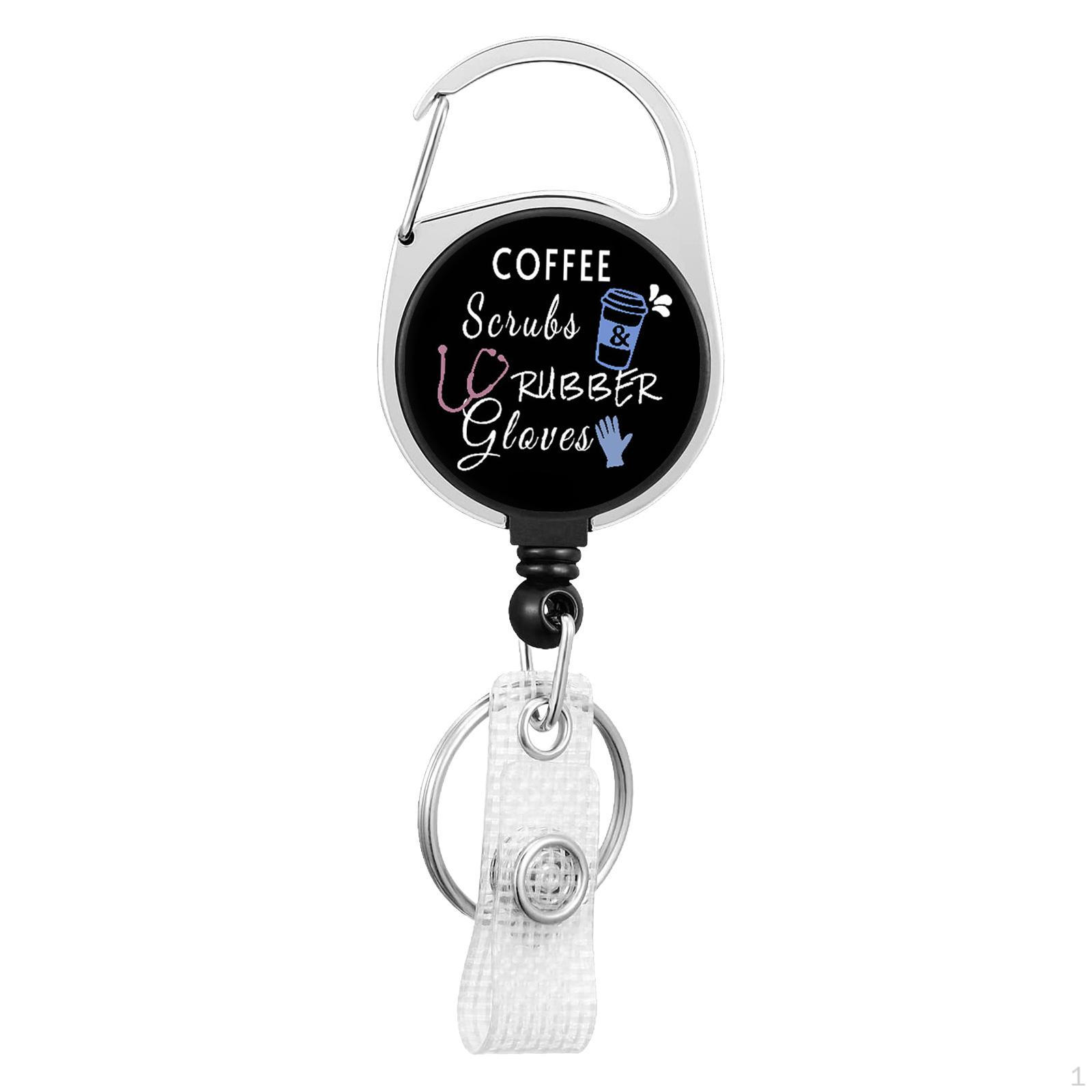 

Выдвижной брелок с держателем катушки и поворотным карабином на 360°, идентификационный ключ-карта для медсестер Style F