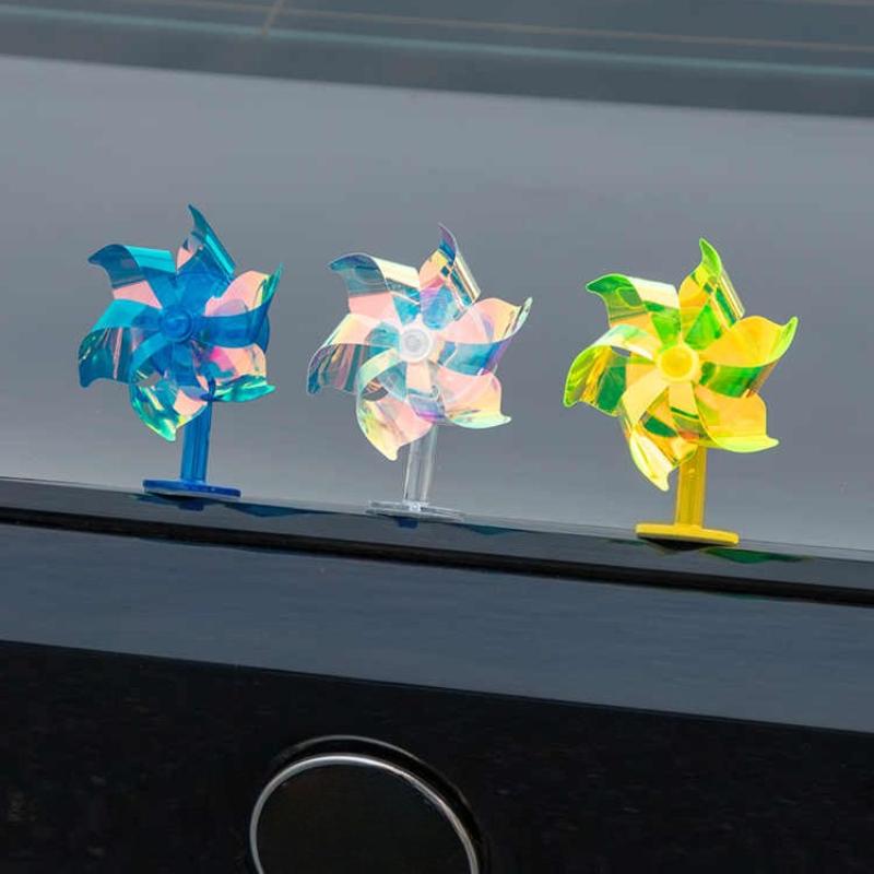Car Motorcycle Handlebar Wind Energy Colorful Lights Windmill Ornaments Led Lights Self-Adhesive Bicycle Helmet Decorations