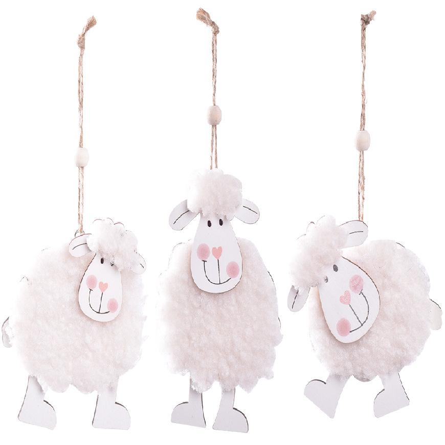 New Styles, Easter Gifts, Decorative Items, Lamb Shapes, Wooden Pendants, Creative Wool Felt, Cute Lamb Pendants