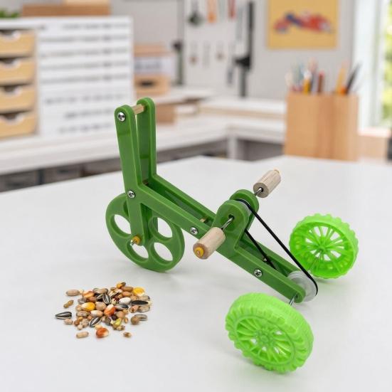 Parrot Training Bicycle, Funny Parrot Bike Training Toy, Creative Green Parrot Training Bike for Birds Intelligent Development
