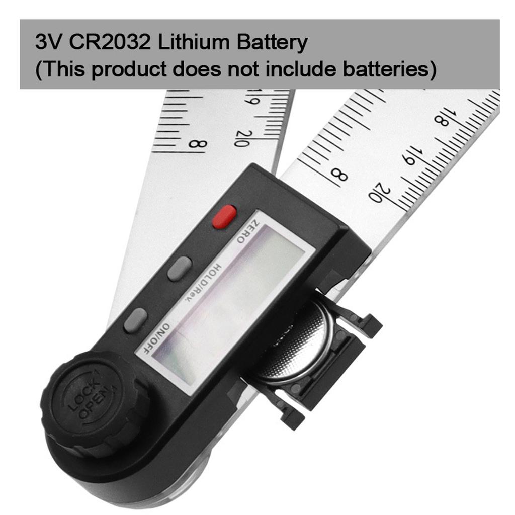 Digital Display Angle Ruler, 2 In 1 Angle Finder Ruler, Digital Angle Measuring Tool, High Accuracy Multi-Angle Protractor Ruler (7.87 Inch)