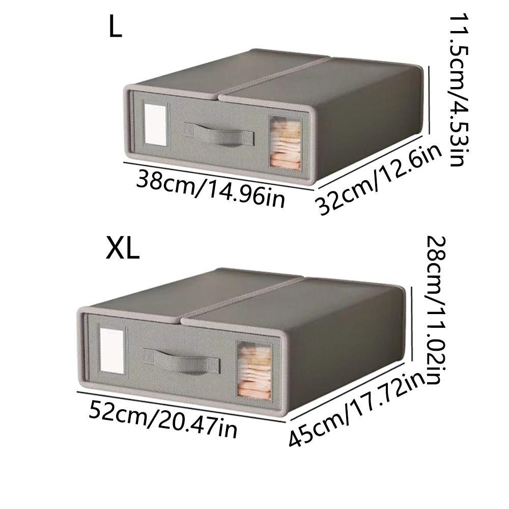 Non-woven Bed Sheet Storage Box Large Capacity Fabric Storage Bins  Four-piece