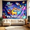 Custom Name Personalized Among Us Print Tapestry, Wall Art Decor, Bedroom, Dorm, Apartment, LivingRoom, Party Backdrop, Gift for Birthday