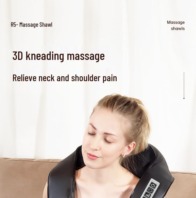 Multi-Functional Cervical Vertebra and Shoulder Massager with Heat Compression