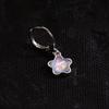 Dreamy Pink Blue Five-pointed Star Imitation Moonstone Dangle Earrings for Women Cute Aesthetic Star Hoop Earrings Jewelry Gifts