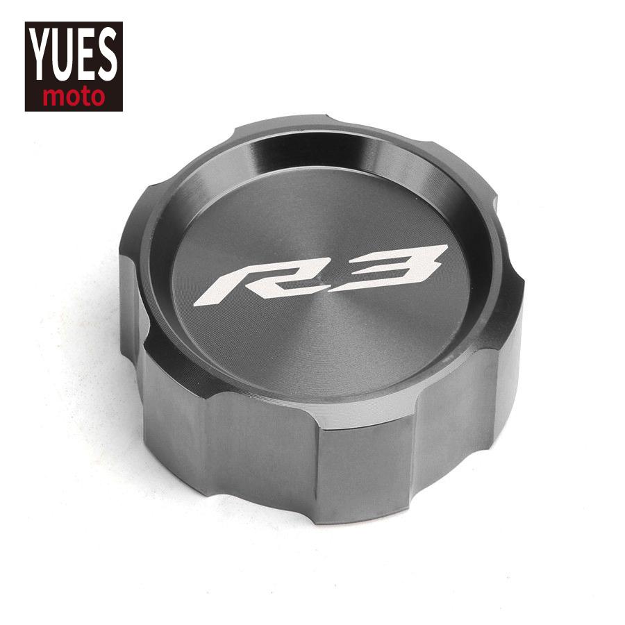 

Аксессуары для мотоциклов, передняя и задняя крышка бачка цилиндра тормозной жидкости для Yamaha YZF R3 rear grey