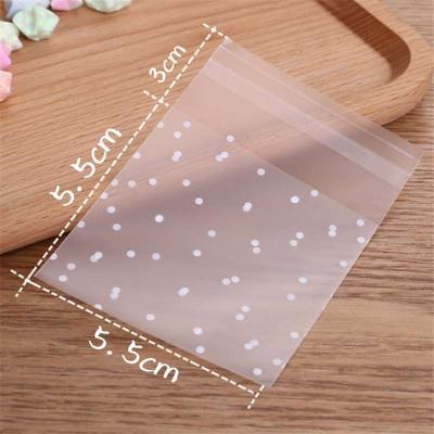 100pcs/set Food Grade Plastic Dessert Bag Cute Cookies Packing Bags