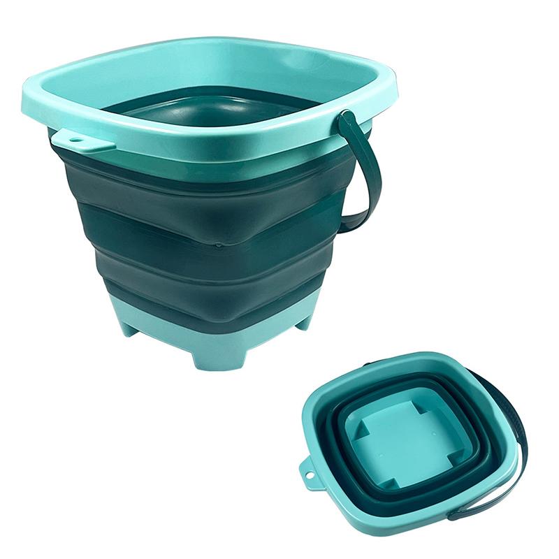 

Foldable Beach Bucket Multi-Functional Small Bucket Portable Beach Sand Toys Children Playing Sand Play Water Toys зелений