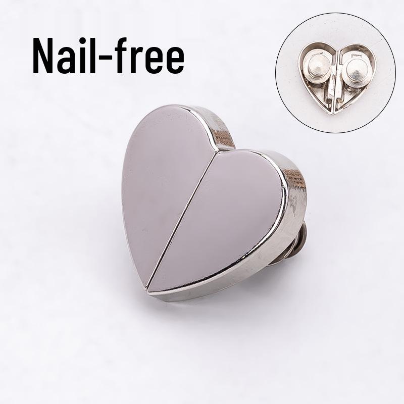 Set Cataramă Magnetică pentru Perdele în Formă de Inimă – Butoane Metalice Detașabile, Blocante de Lumină