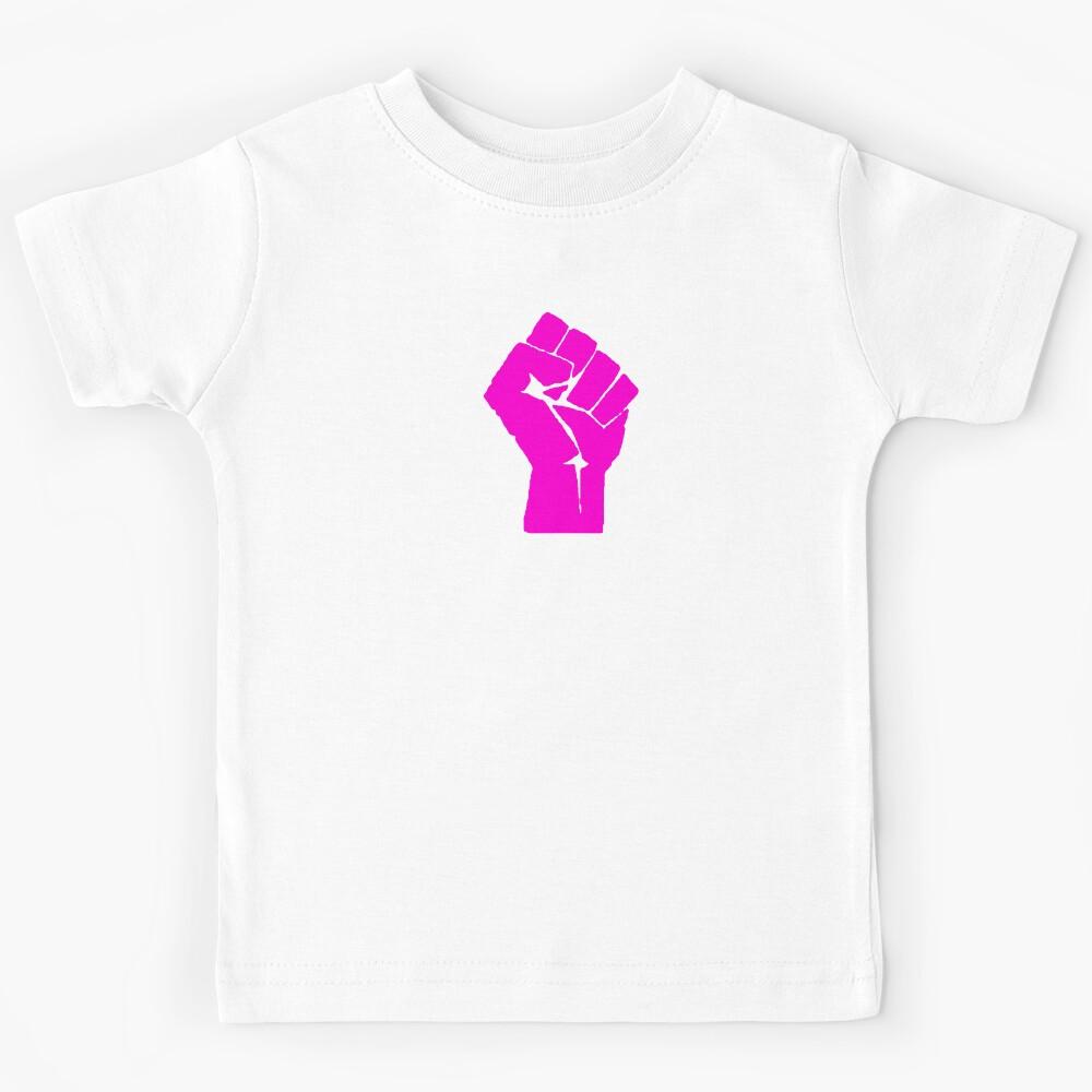 Black Lives Matter Fist Pink Kids T-Shirt 150