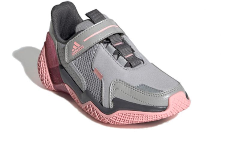 adidas 4Uture Rnr El K Cushioning Support Low Top Kids' Running Shoes Gray Pink Kids' FV2786