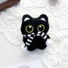 Cute Black Cat Plush Toy Small Doll Pendant 10 Cm Keychain Cartoon Soft Animal Stuffed Doll Pendant Backpack Bag Decoration Gift