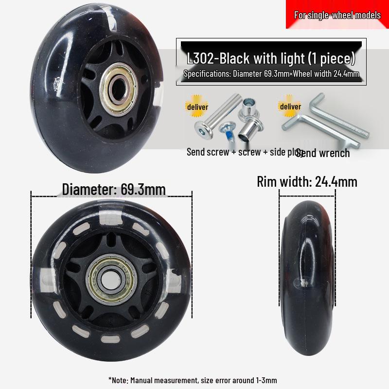 Universalrad-Ersatz für Gepäckkoffer: Lederrolle Gummirolle Felgenreparaturzubehör