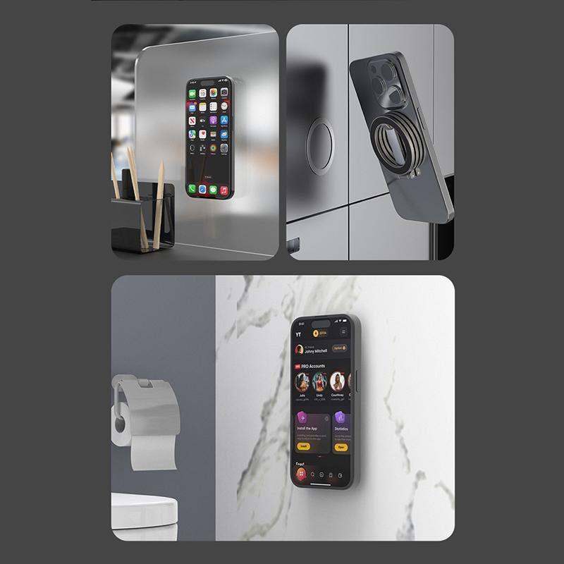 Dwustronny magnetyczny uchwyt pierścieniowy na telefon do Magsafe Podpórka Magnetyczny uchwyt do iPhone 16 15 14 do Huawei Xiaomi Uchwyt-podpórka