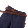 1/6 männliche dunkelblaue klassische Denim-Jeans-Hose mit Gürtel für 12'' männliche Actionfiguren-Kleidung