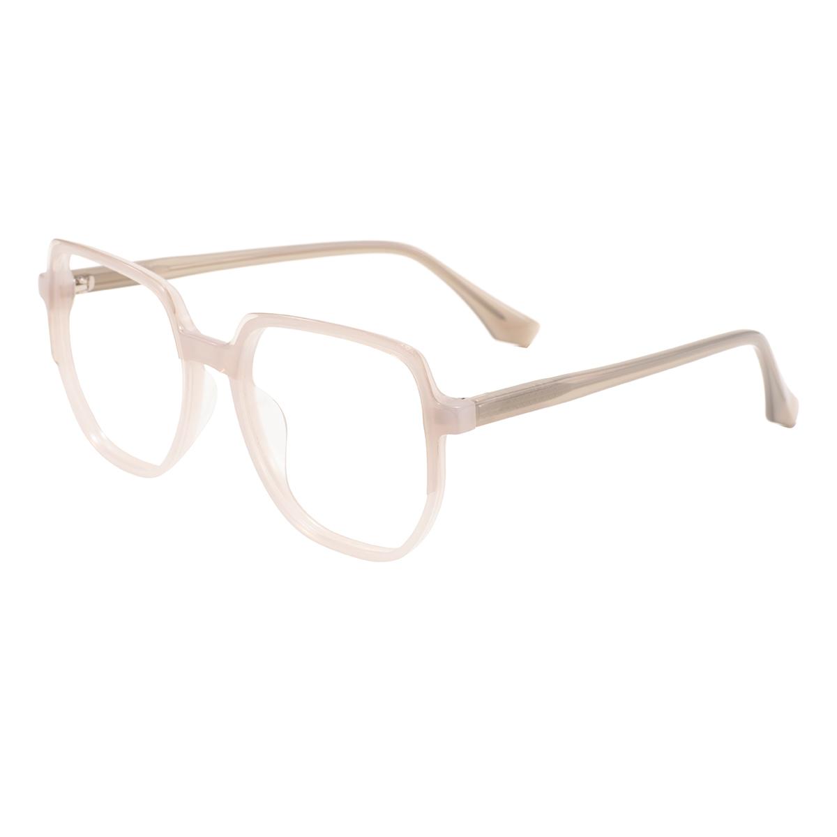 

Geometric Full Rim Acetate Men And Women Spectacle Colorful Transparent Square In Thick Glasses Frame For Prescription Lenses белый