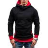 Felpe da Uomo Autunno Inverno Moda Design con Cerniera Calde Spesse con Cappuccio Manica Lunga a Contrasto Pullover Abbigliamento Outdoor
