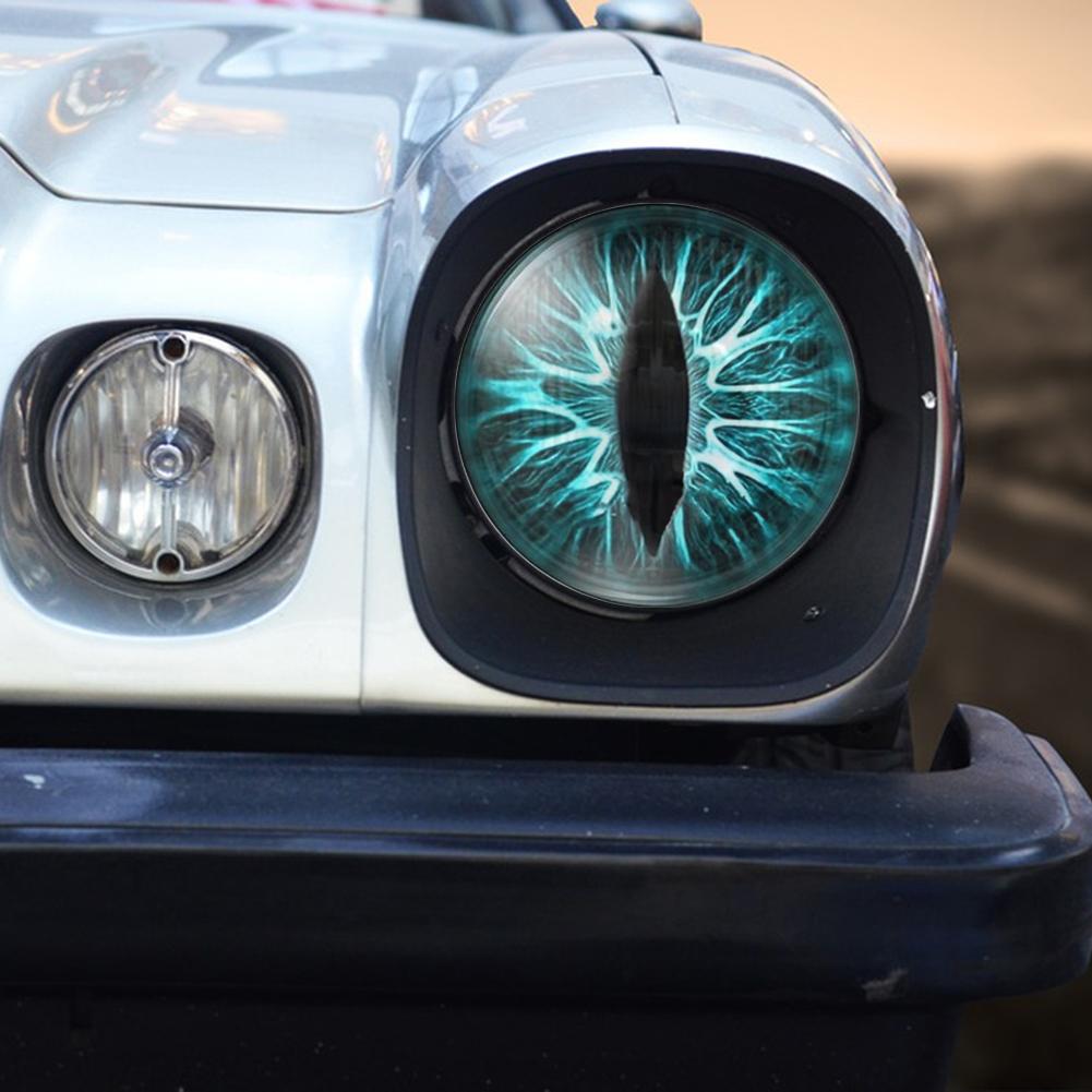 2 Stück Scheinwerfer-Aufkleber mit Tieraugen für Jeeps, 3D-Stereoeffekt, wasserdichtes Autodekor für SUV, lustige Tieraugen-Aufkleber fürs Auto
