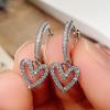Creative Hollow Heart-Shaped Hanging Earrings, Sweet Wind Love Earrings Valentine'S Day Gift For Women Qixi Festival