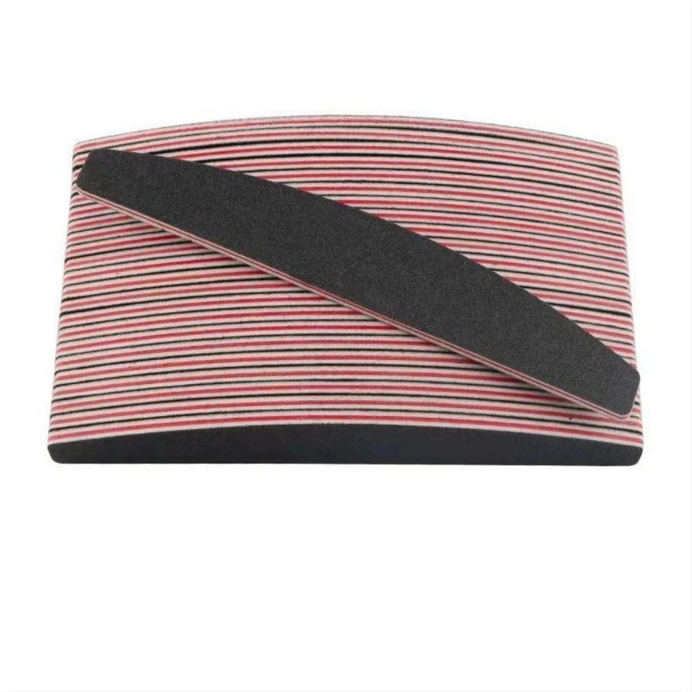 RHJB 25 Pieces Black 100/180 Grits Nail Files and Buffers Professional Double Sided Emery Boards Manicure Tool for Acrylic Nails