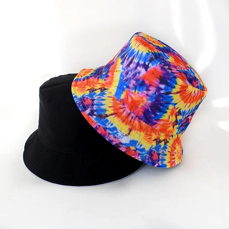 New Street Graffiti  Men's Bucket Hat Double-Sided Hip Hop   Outdoor Women Caps Beach Sun Protect Fishing Unisex Bonnet