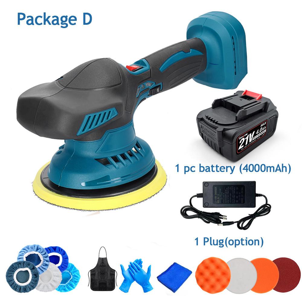 18V 6 Gears 7000rpm Auto Polishing Cleaner Metal Waxing Rust Removal Tool For Battery Cordless Electric Car Polisher