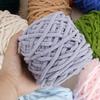 6pcs Soft Ice Strip Yarn, 100% Polyester Single Strand Thick Yarn for DIY Knitting Crochet Projects, Weaving Blankets, Cushions
