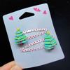 Lovely Christmas Hair Clip Sequined Nonslip Strong Clip Santa/Tree Decors For Christmas Holiday Hair Styling Accessories